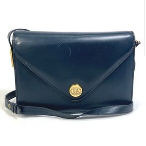 Authentic vintage rare calf skin leather shoulder/ cross body bag.